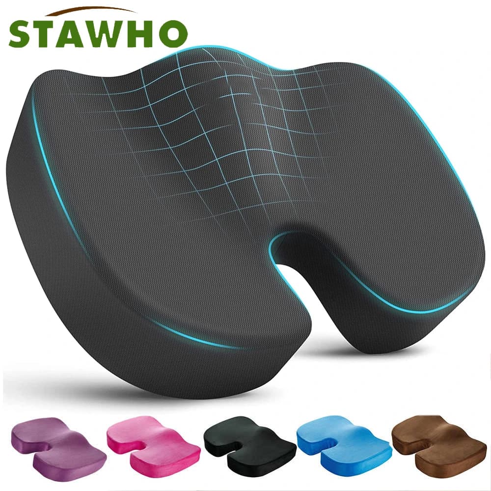 Cuscini di seduta per sedie da ufficio,cuscini in coccyx in memory foam per il dolore al coccige,cuscino per alleviare la sciatica,postura seduta corretta