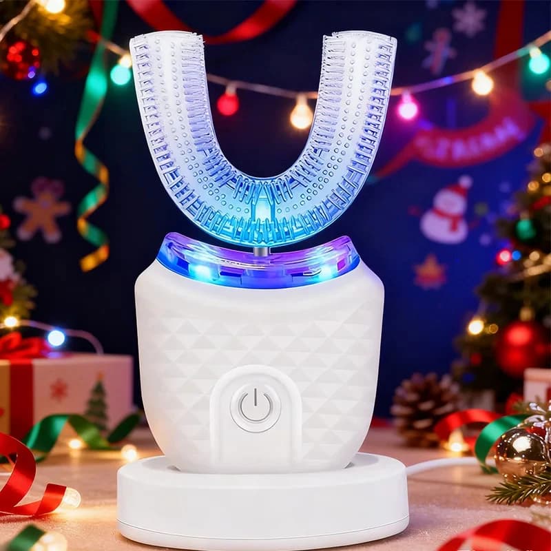Nuovo Spazzolino Elettrico Sonico Intelligente Automatico a U con Modalità Multiple, Ricaricabile USB, Sbiancante con Luce Blu - Modello 2026