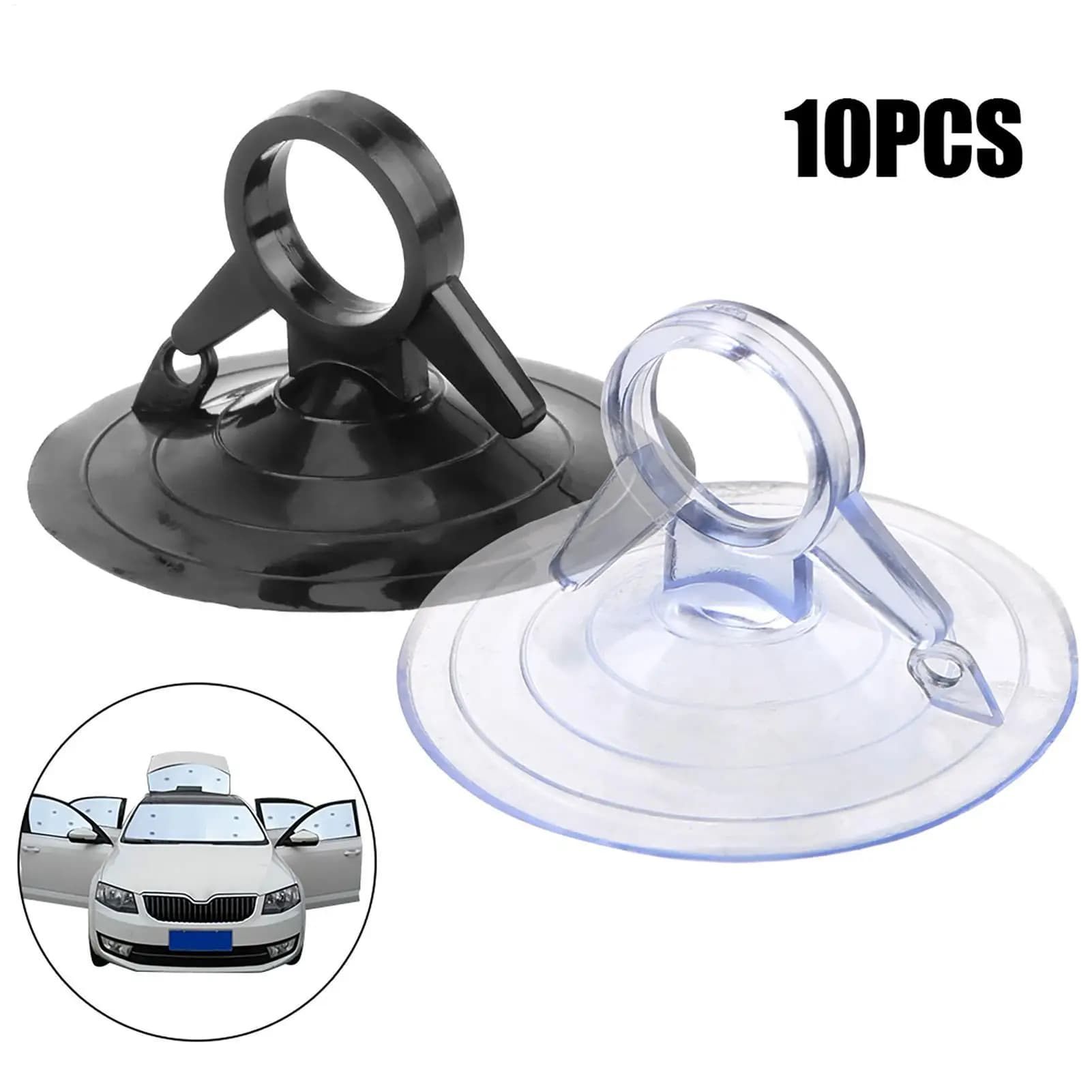 10 pz Auto Ventosa Parasole Ventose per Auto Parabrezza di Vetro Pull Ring Coda di Rondine Ventosa Ganci per Finestre del Bagno