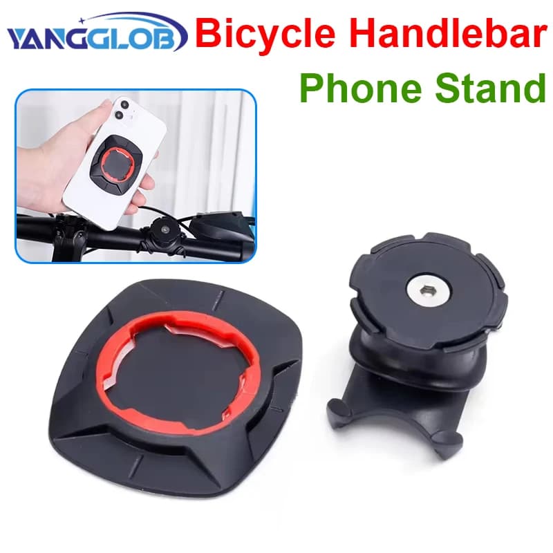 Supporto per telefono da manubrio per bicicletta 360 ° Supporto per telefono per bici rotante Supporto per telefono per scooter facile da installare per accessori per bici