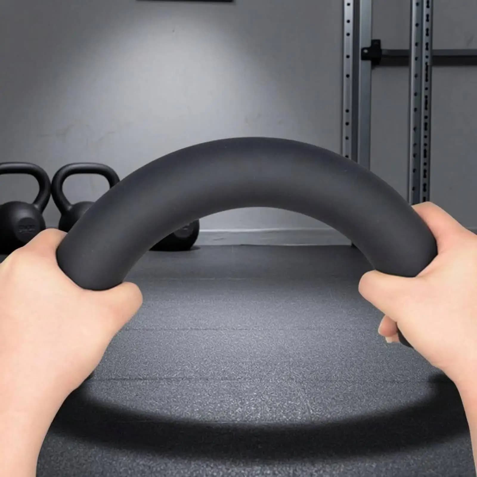 Fitness Training Dumbbell Silicone Iron Half Moon Adjustable Dumbbell Handle for Home Workout Equipment