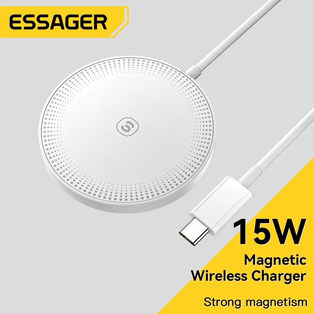 Wireless Qi Magnetic Charger Essager 15W Quick Charging for iPhone 14 13 12 Pro Max PD Fast Charging for Pad Xiaomi Adapter