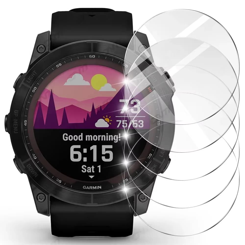 9H Tempered Glass For Garmin Fenix 8 7X 6X Pro 7 6 7S 6S 5 5S Solar AMOLED Screen Protector Anti-scratch Glass Film Accessories