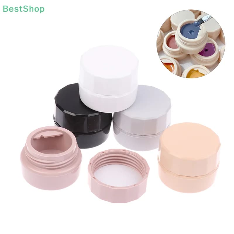 maveraVictoria Vauas Serbatoio erogatore di colla per smalto per unghie, barattolo di plastica vuoto da 5 g, vaso per crema per il viso, confezione per campioni cosmetici