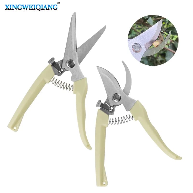 Manual pruning tools for bonsai, stainless steel gardening tools, flower scissors, branches and grass