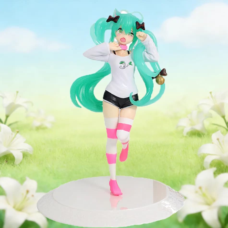 Hot Sale Hatsune Miku Action Figure da Scrivania, Statuetta Anime Carina, Modellino Ragazza Kawaii