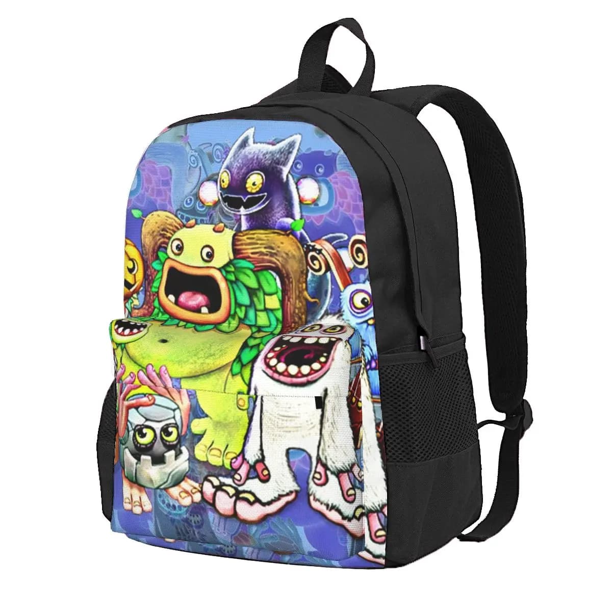 My Singing Monsters Characters Student Backpack School Bag Hiking Travel Daypack for Boys Girls Fashion Bookbag Shoulder Bags