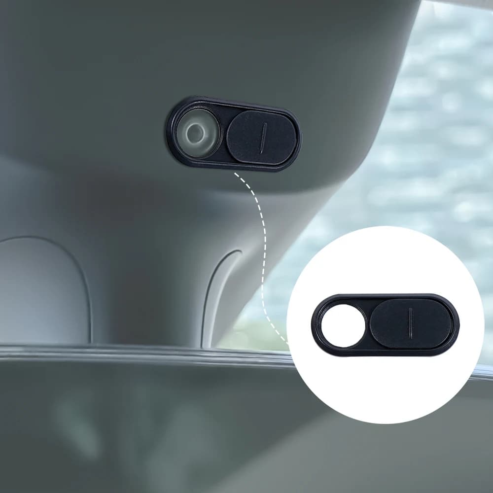 Privacy Protection Camera Cover for Tesla Model 3 Y Central Console Accessories Webcam Slide Switch Internal Trim Adhesive Lock