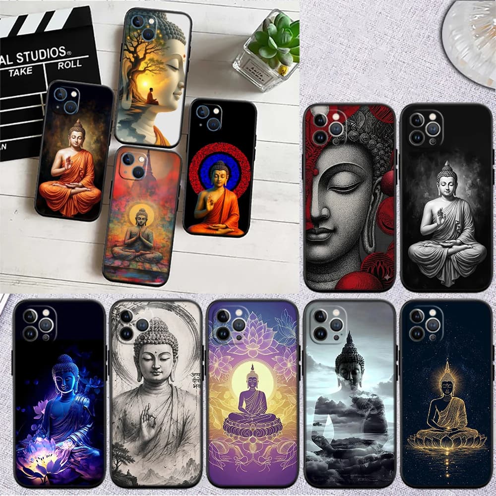 EY32 Shakyamuni Buddha Phone Case for Samsung Galaxy Note 10 20 S23 S24 S25 Ultra FE Plus Edge Lite A02S A35 A07 A17