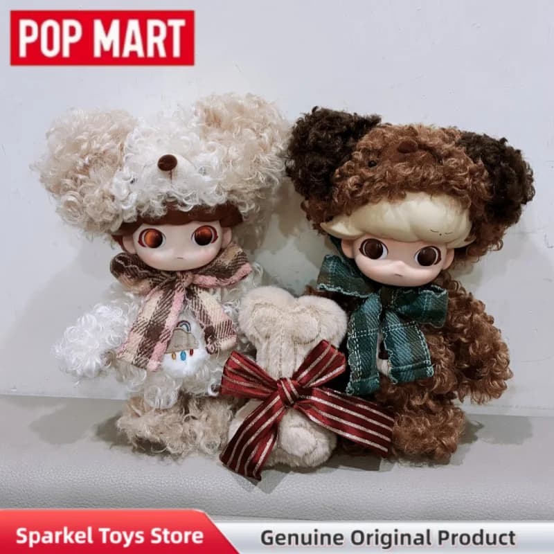 POPMART Dimoo Tiny Puppy 1/8 Action Figure Peluche Carino Blind Box Giocattolo da Collezione Decorazione Casa Statuetta Regalo per Collezionisti