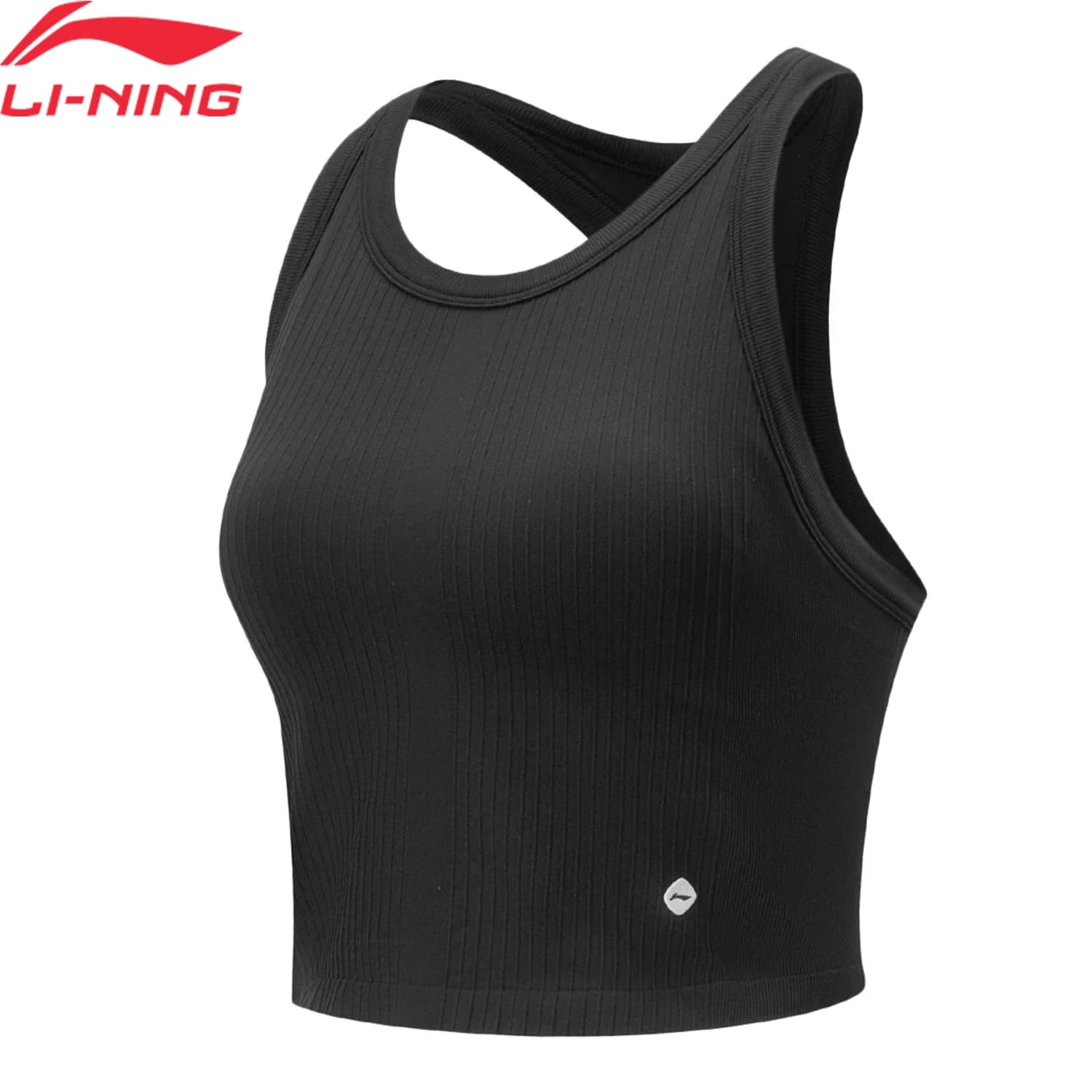 Li-Ning Gilet da allenamento senza maniche con scollo tondo da donna 89.5% nylon 10,5% spandex Fodera comoda Canotta sportiva in maglia AUDV020