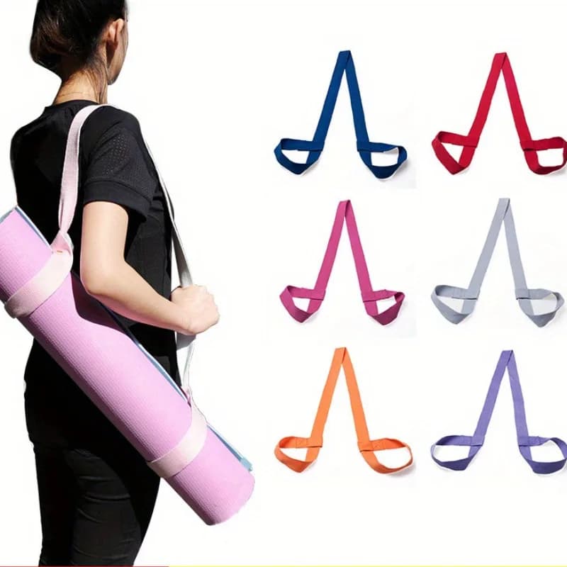 Cotton yoga mat with back strap for yoga mat for sports and fitness, multifunctional binding strap available in multiple colors