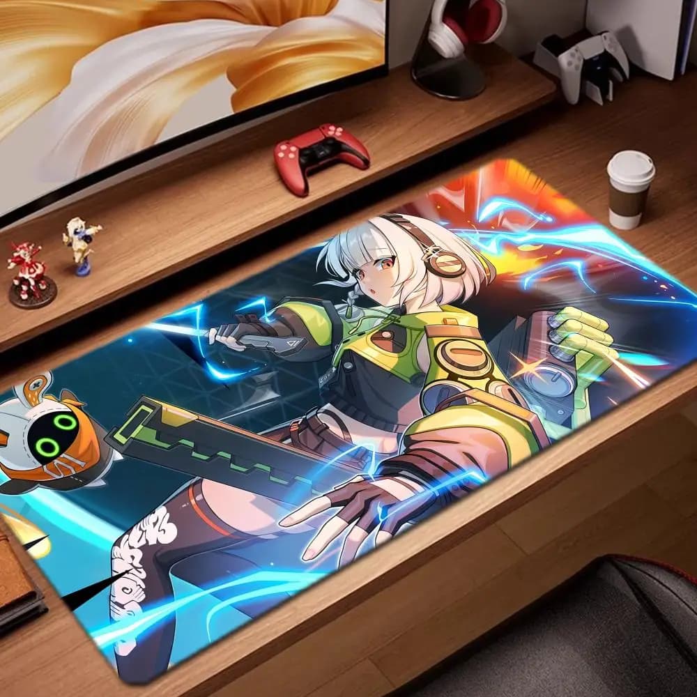 Tappetino per mouse Anby Demara, accessori da gioco, tappetino per tastiera XXL grande con bordo bloccabile 900x400 mm, tappetino da tavolo, mousepad da gaming