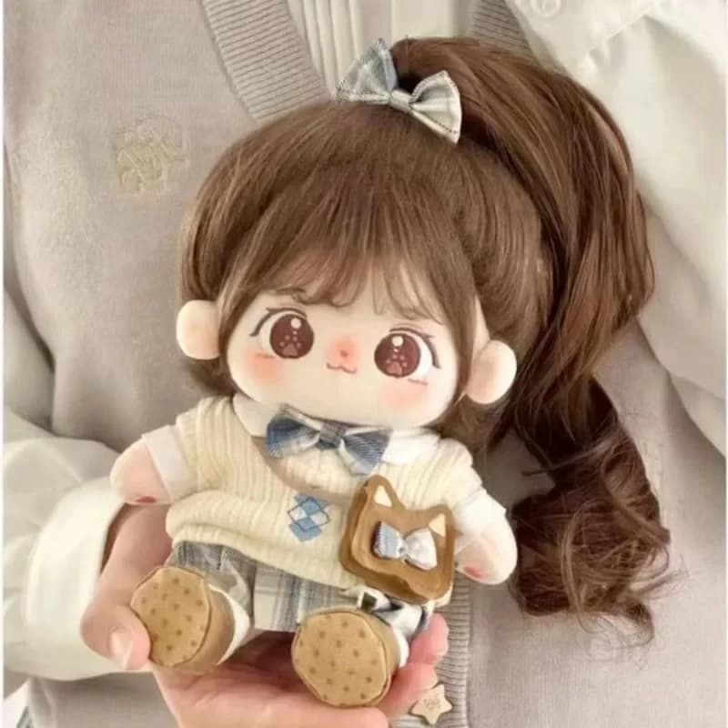 20 cm Kawaii Anime Peluche Bambola Farcito Personalizzazione Figura Miaomiao Bambola di Cotone Collezione di Vestiti Intercambiabili Regali di Compleanno