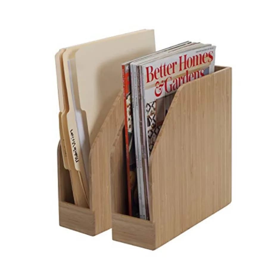 Portadocumenti verticale e organizer per prodotti da ufficio, per archiviare documenti, riviste, quaderni, libri e altro, set combinato da 2 pezzi