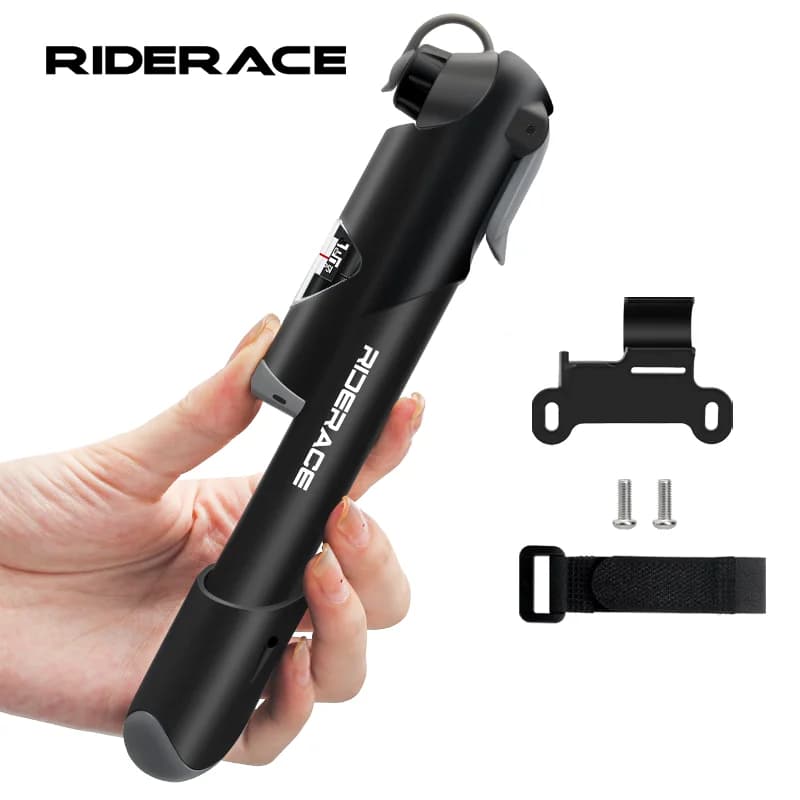 Mini pompa per bicicletta portatile con manometro pompa ad aria manuale per bici da equitazione all'aperto gonfiatore ad aria per pneumatici a mano per valvola Presta Schrader