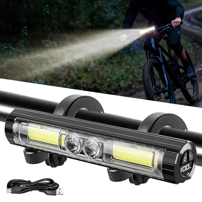 1000LM Surper Bright Bicycle Front Light for Night Riding USB-C Rechargeable LED Bike Light 4-in-1 MTB Road Cycling Headlight