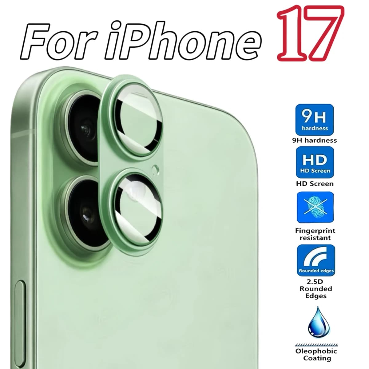 HD Screen Protector & Matte Armor Camera Lens Protector for iPhone 17