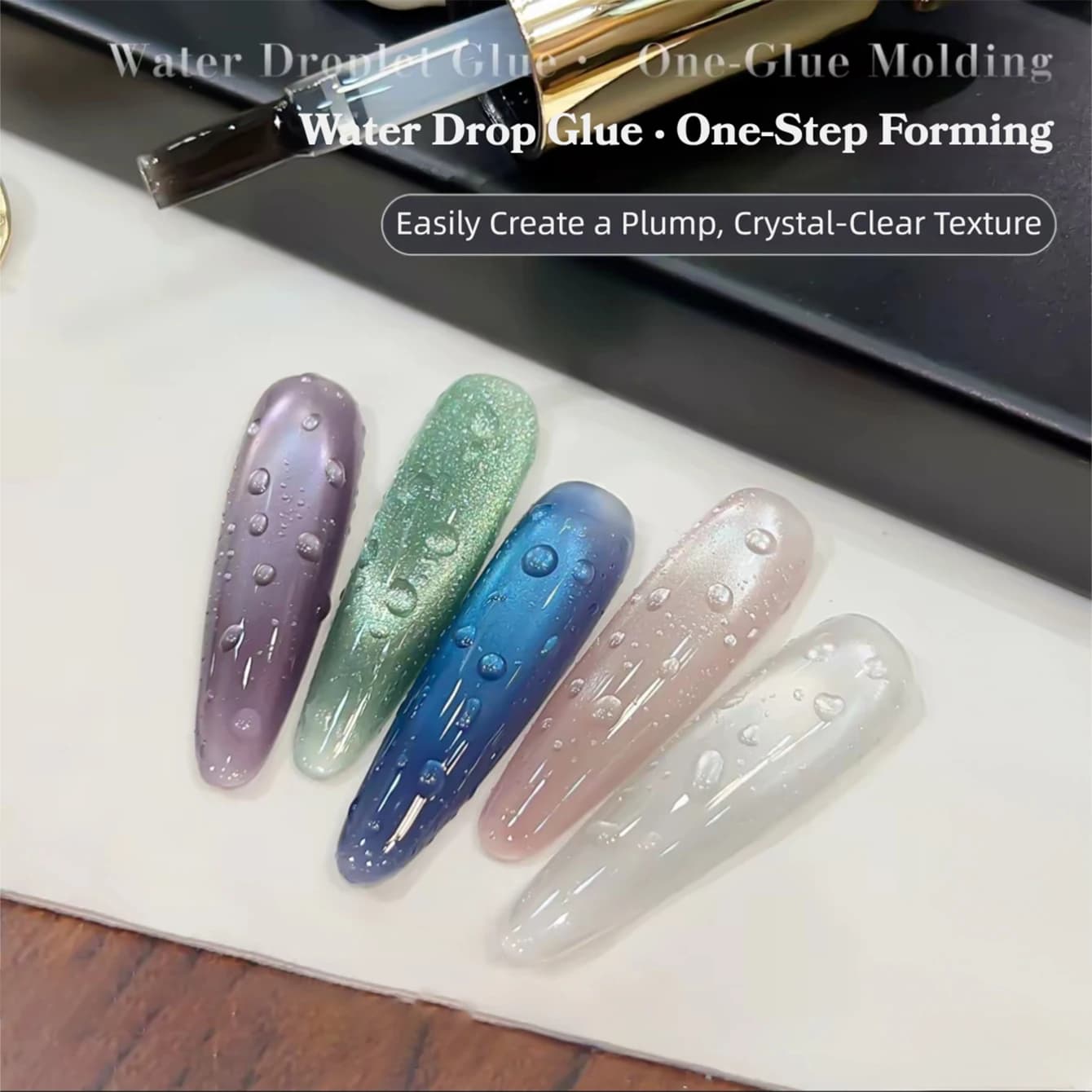 MIANEL 2026 Nuovo Gel Top Coat Effetto Goccia d'Acqua Estivo, Sigillante Lucido Cristallino, Smalto Gel 3D Senza Residui