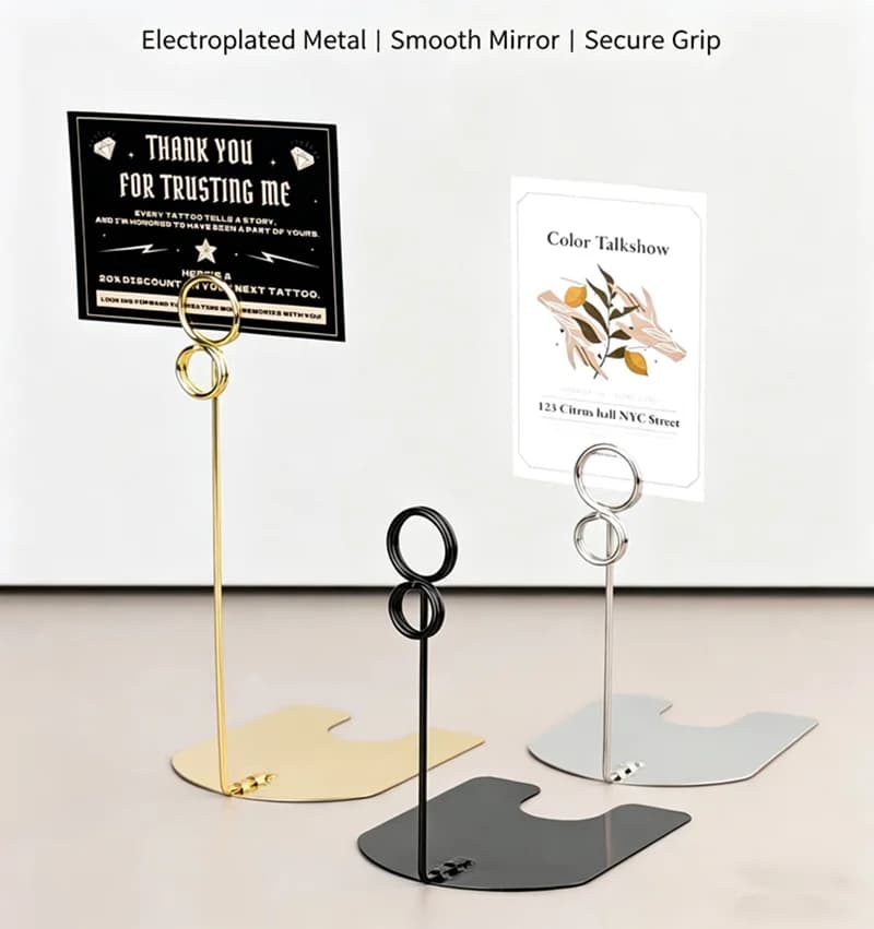 20 Pezzi Espositore in Metallo per Supermercati, Clip per Cartellini, Porta Prezzi in Acciaio Inox per Torte, Pane e Prodotti Alimentari, Clip POP