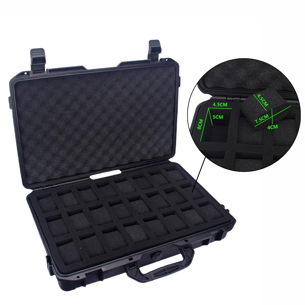 24 Slot Plastic Watch Case Portable Waterproof Watch Case Is Used To Store Watches Tool Box