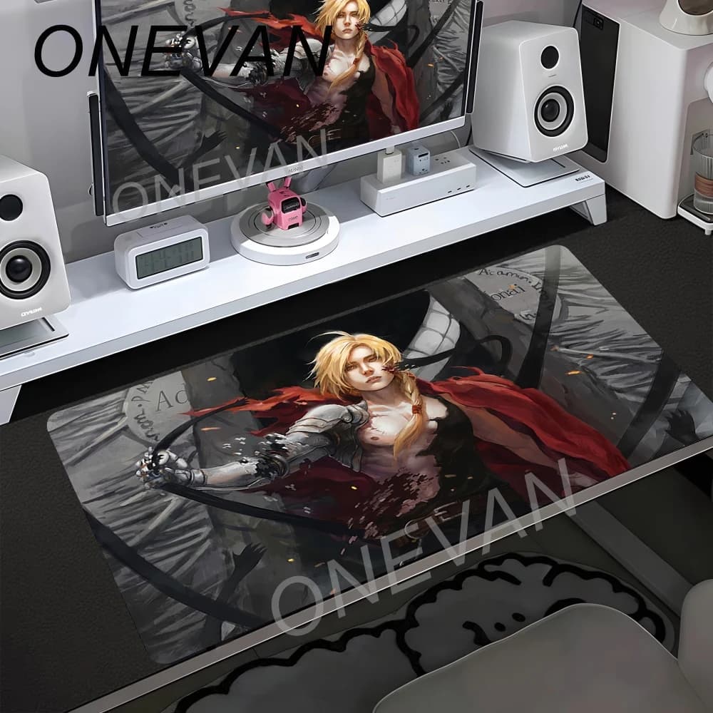 Large Fullmetal Alchemist Mouse Pad Gaming Custom Home Mousepad XXL Office Computer Keyboard Anti Slip Carpet Computer Table Mat
