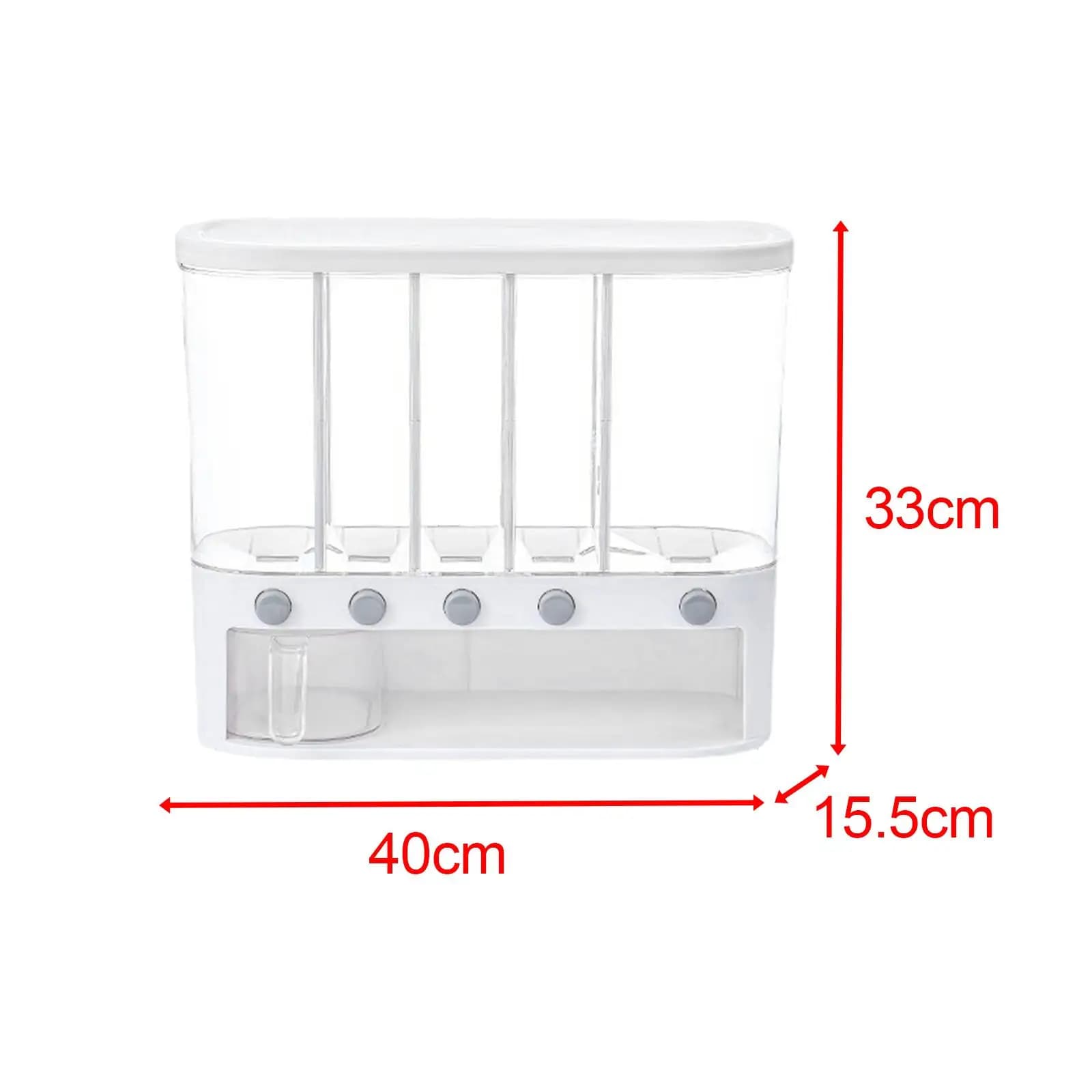 Dry Food Dispenser Grain Dispenser Rice and Grain Storage Container for Corn