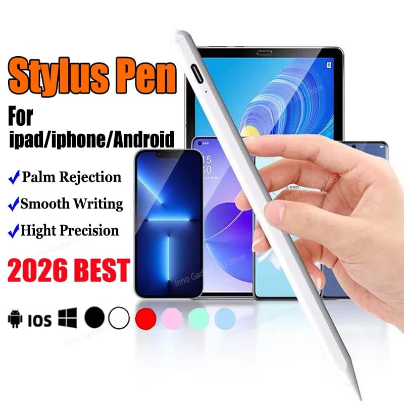 Penna Stilo Universale 1.5mm Punta Fine Senza Ritardi con Palm Rejection Ricaricabile per iPad Tablet Android Ideale per Disegno e Appunti NOVITÀ