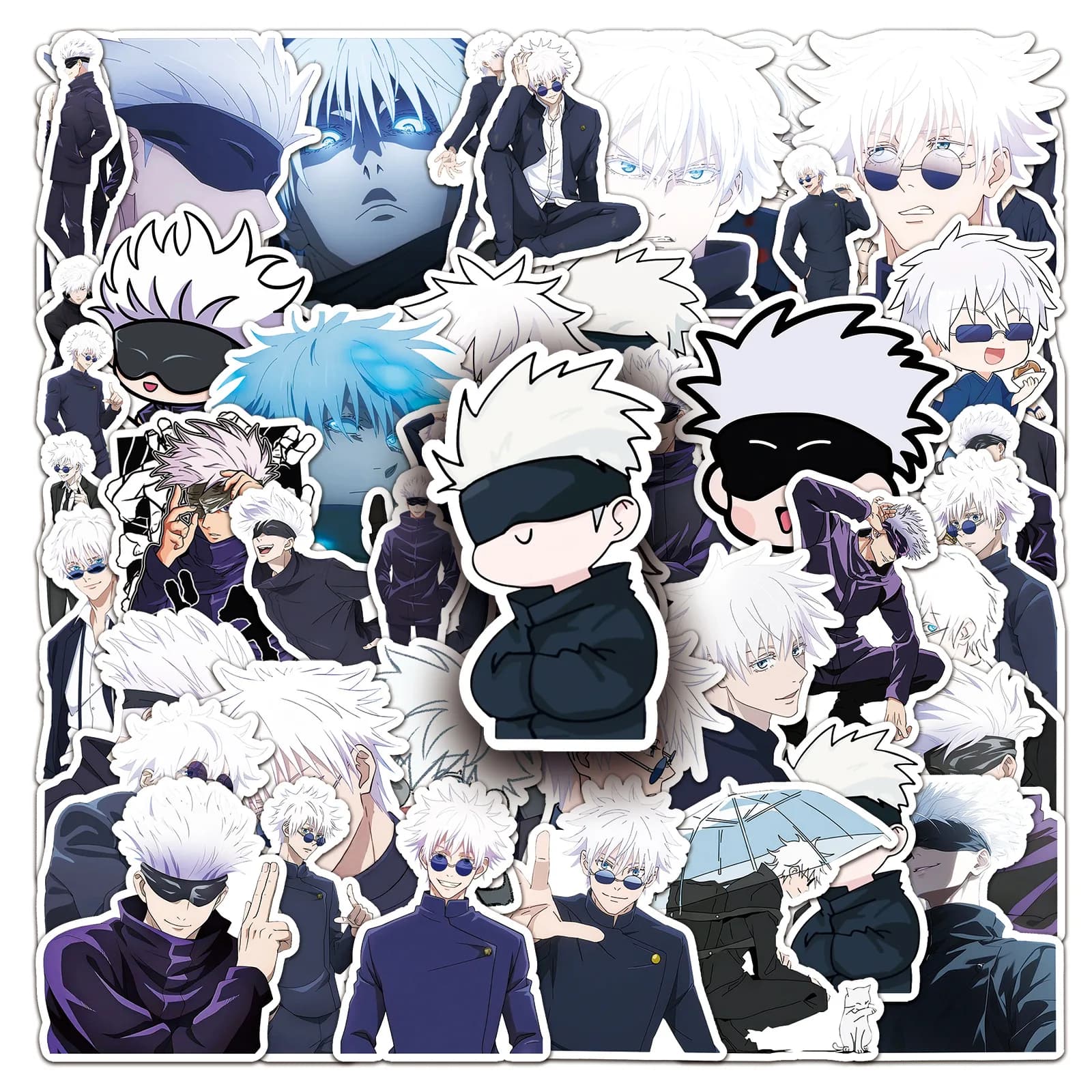 10/30/50 Adesivi Cartoon Anime Jujutsu Kaisen Gojo Satoru, Graffiti Fai-da-Te per Laptop, Valigie, Skateboard, Telefono, Bici, Giocattoli, Regali