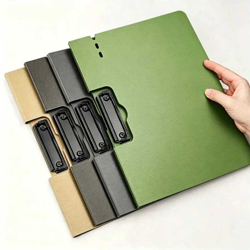 1PC A4 Clipboard Folder with Cover, Document Organizer Padfolio for Business Office School, Writing Paper Holder Gift, A4 Binder