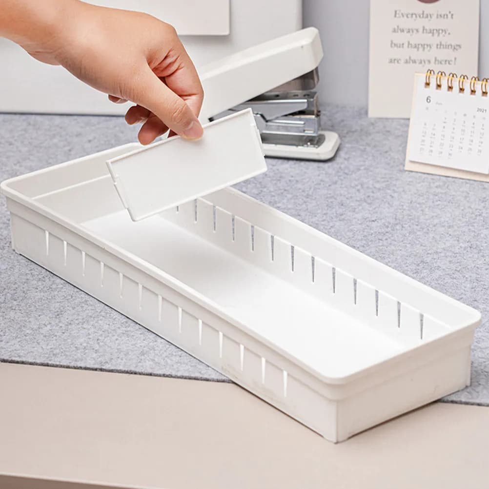 Set of 2 Multi-Spart Organizers for Makeup, Cosmetics, Various Objects, Kitchen, Bathroom, Desk, Transparent Plastic