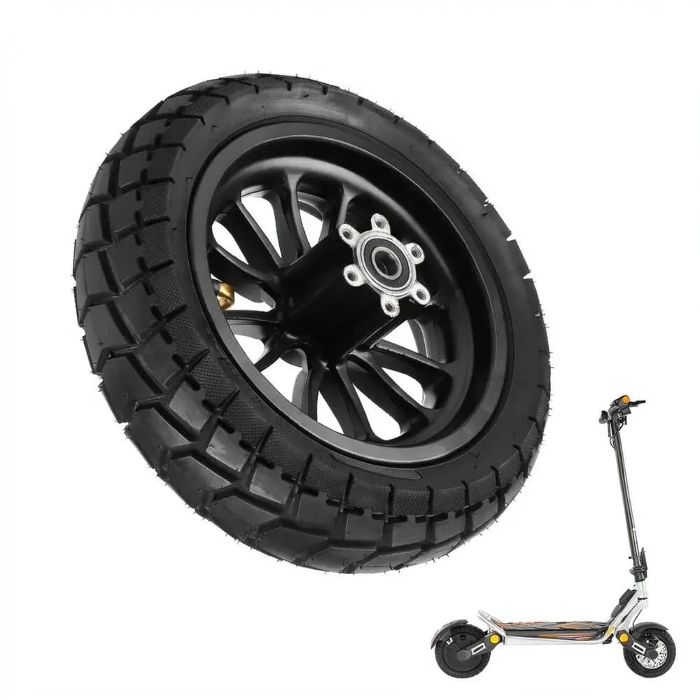 Replacement Front Wheel Set With Tire For Kukirin A1 Electric Scooter 10x2 75-6 5 Hub Durable Scooter Maintenance Part
