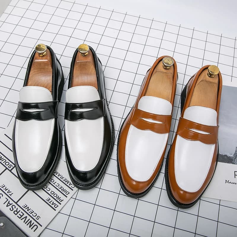 Scarpe in pelle di tendenza per uomo Mocassini comodi slip on Yuppie Scarpe brogue da uomo Scarpe eleganti da uomo in pelle formale stile britannico