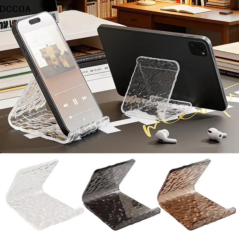 Glacial Pattern Acrylic Phone Holder Tablet Stand Minimalist Design Desktop Bedside Lazy Bracket For Watching Shows