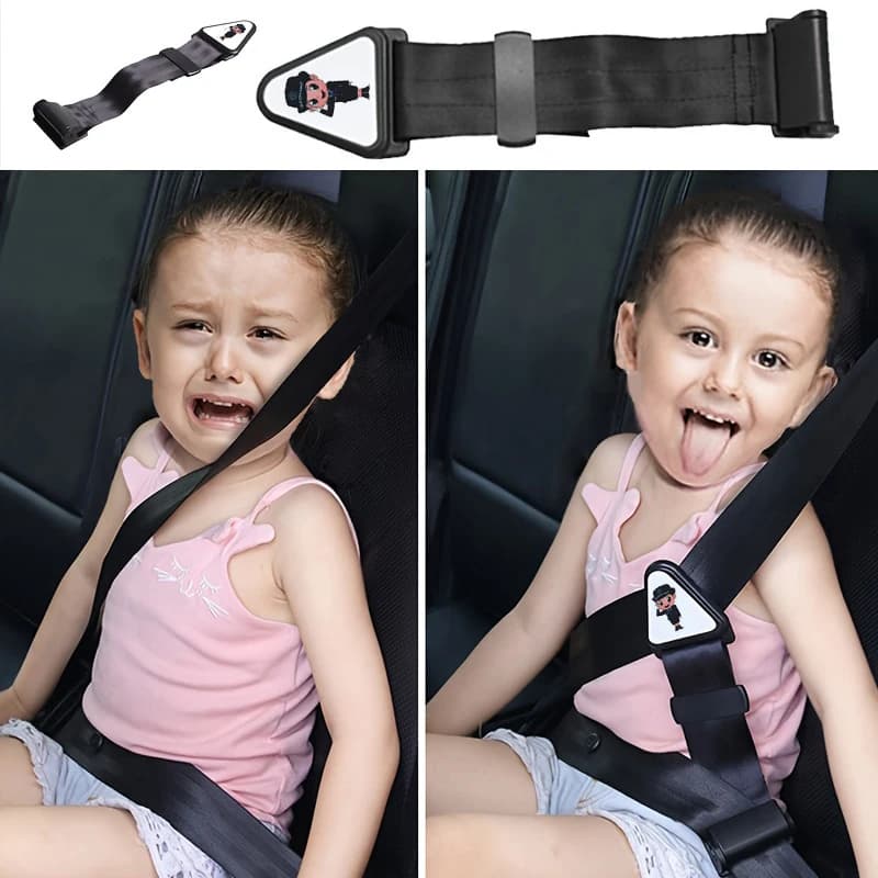 Safety belt for children by car, prevents movement, adjustable closure, safe and comfortable, anti-angle seat, simple and practical limiter