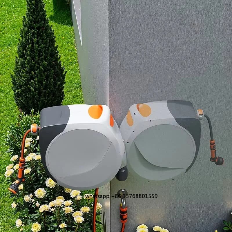 New Automatic Garden Wrap Andeca 2026 Retractable, Modern Design, Wall Mounted, 180 ° Sliding Wheel with Free PVC Block H