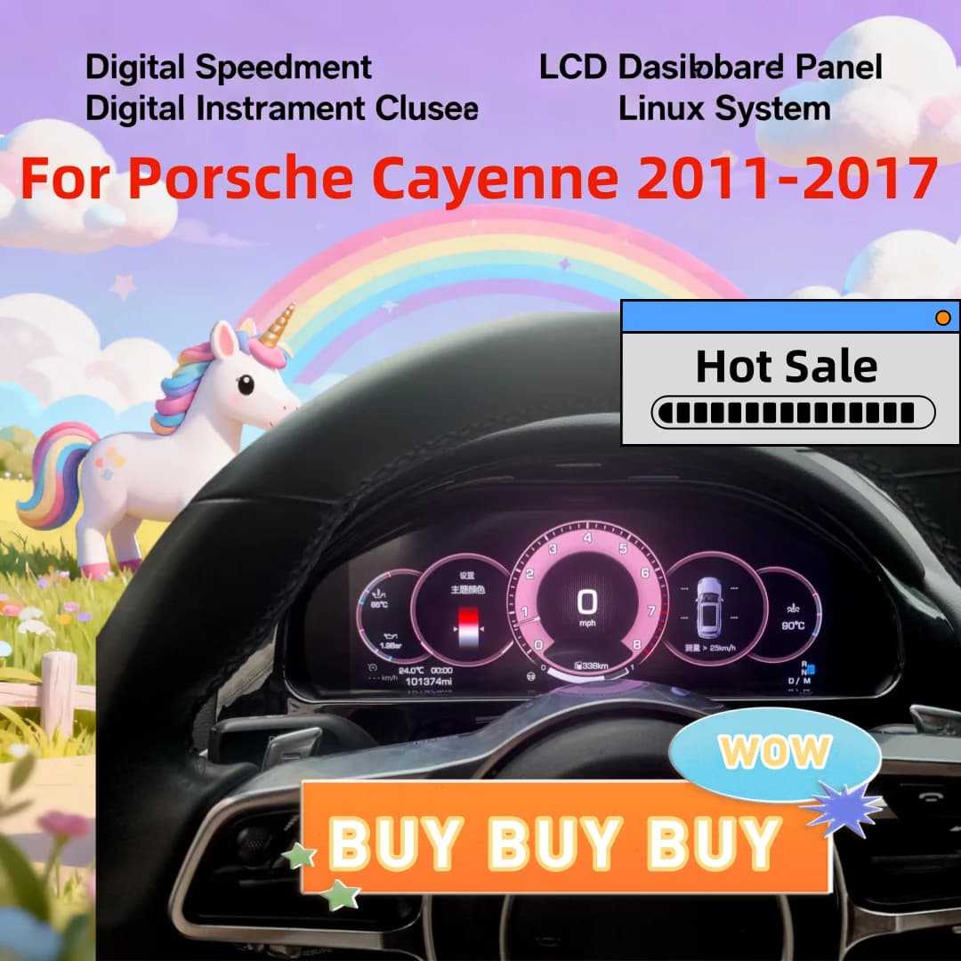 Cluster di strumenti digitali 2S Fast Boot/Plug & Play per Porsche Cayenne 2011-2015 2016 2017 Tachimetro schermo HD da 12,3 pollici/1920*720