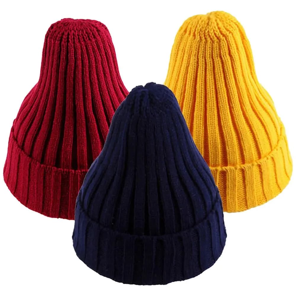 Nuovo berretto caldo berretto hip-hop tinta unita morbido cappello lavorato a maglia autunno inverno
