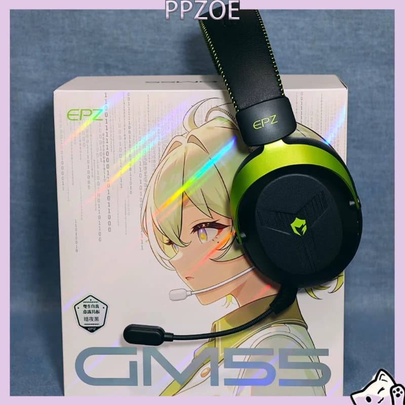 EPZ GM55 Five‑Mode Over‑Ear Gaming Headset 53mm Dual‑Magnetic Driver HiFi Sound Detachable Mic For FPS Game PC Desktop Laptop
