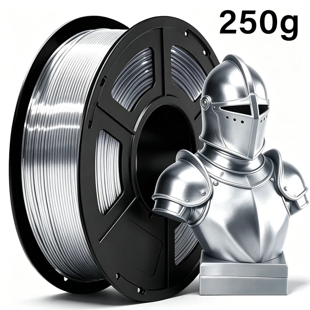 Silver Silk Filament Wire PLA 250g, 500g,1kg 1.75mm 3D Printer Material For 3D Printer Filament Wire Vacuum Packaging