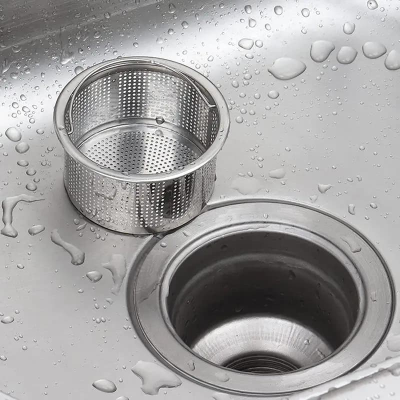 1/2 pezzi in acciaio inossidabile lavello da cucina tappo filtro lavello coperchio di scarico cestello filtro con manico filtro per rifiuti maglia utensili da cucina
