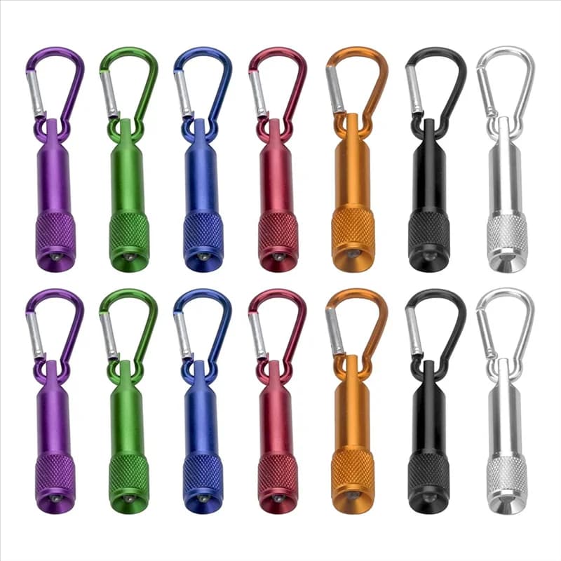 RALCA-14 pezzi mini torcia portachiavi LED chiave pendente torcia in alluminio piccola lampada a mano torcia per bambini per campeggio all'aperto ciclismo