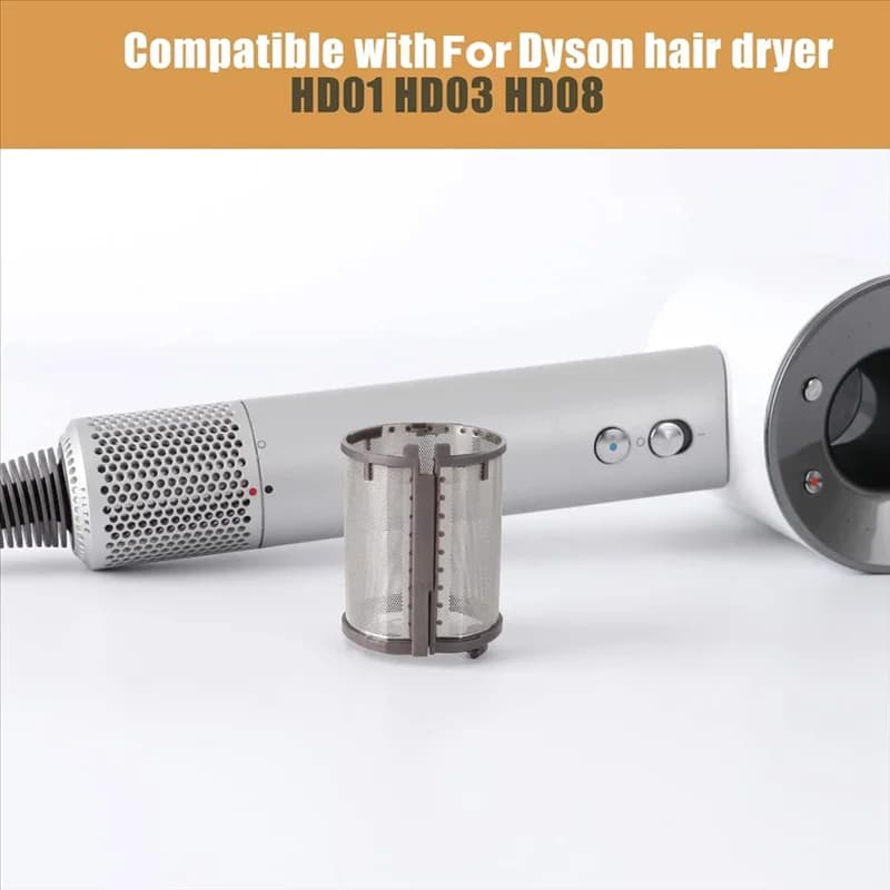 A98I-Filtro interno a rete per Dyson Supersonic Asciugacapelli HD01 HD03 HD08 Modelli in metallo incorporato rete filtro copertura pezzi di ricambio