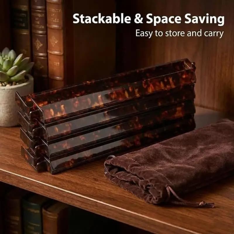 Set Of 4pcs Sturdy ABS Mahjong Racks with Bag For Efficient Tile Management