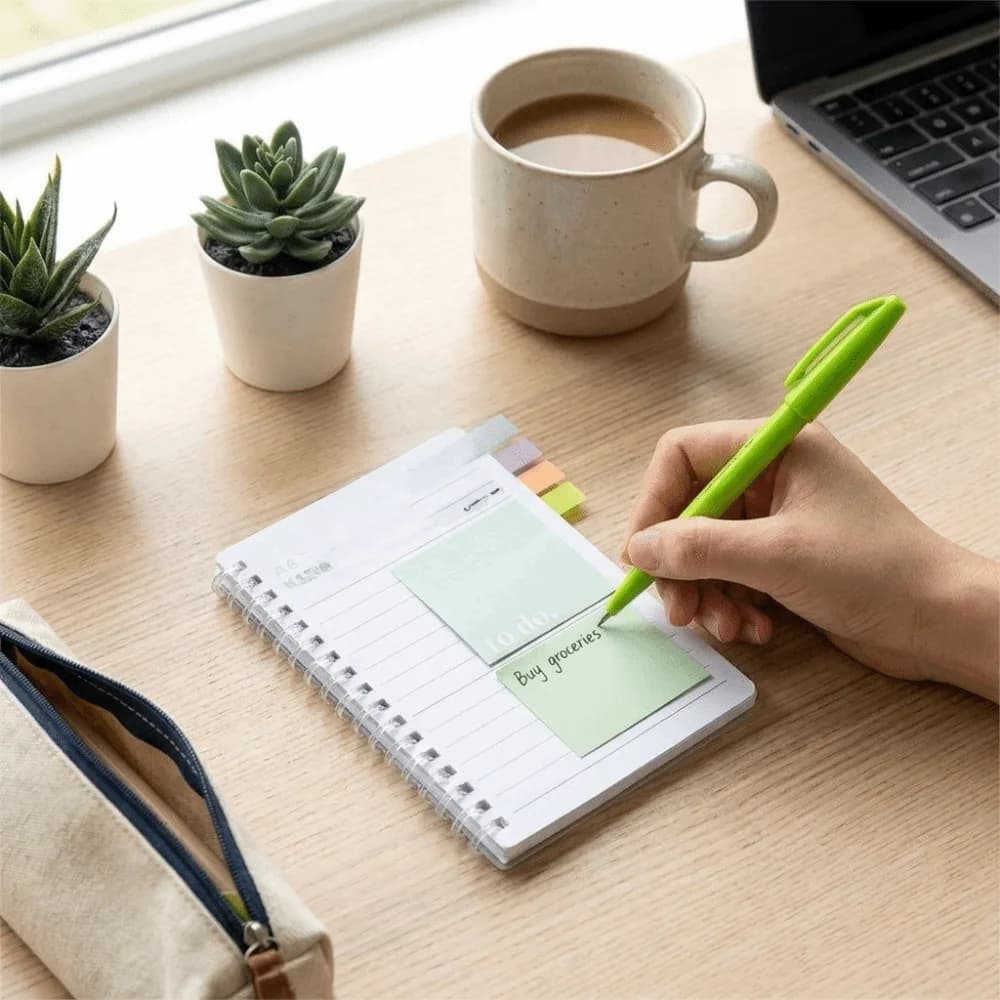 Loose-Leaf Memo Pads Morandi Color Adhesive Expanding Sticky Notes Re-stickable Double-Sided Reusable Repositionable Index Tabs