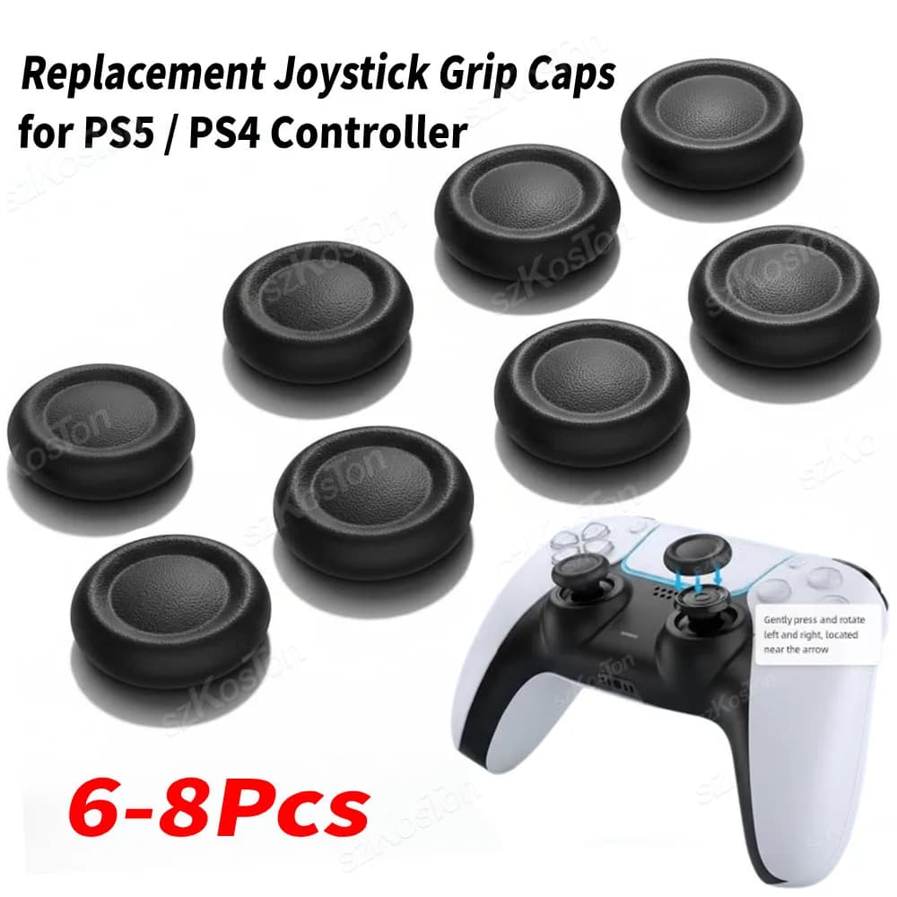 6-8 pezzi per PS5 / PS4 Controller Joystick Sostituzione Grip Caps Anti-Slip Thumb Grips Cap per PS5 Accessori da gioco