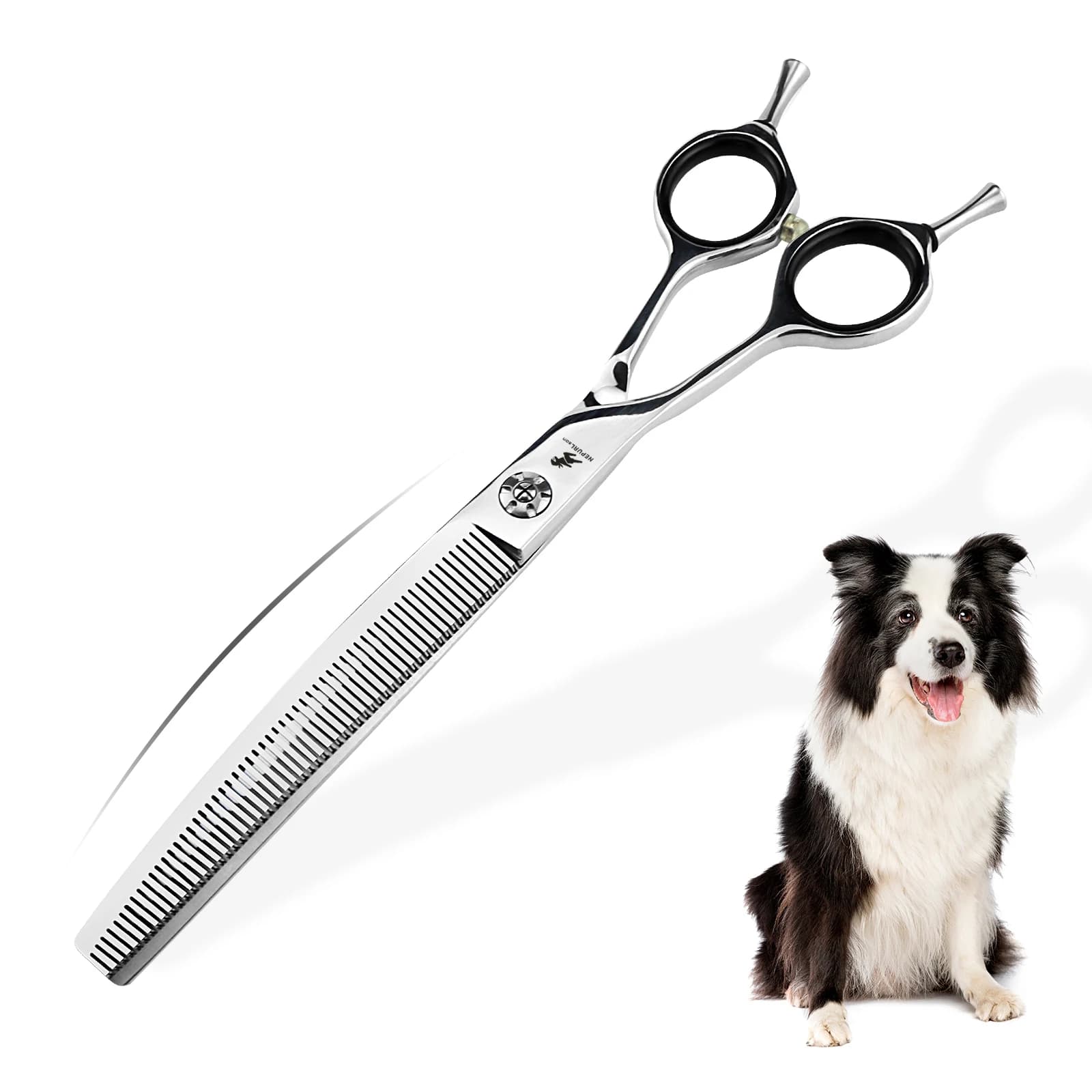 7.0-inch left-handed pet dog grooming scissors. Left-handed scissors. Right hand cannot be used. Left-hand scissors.