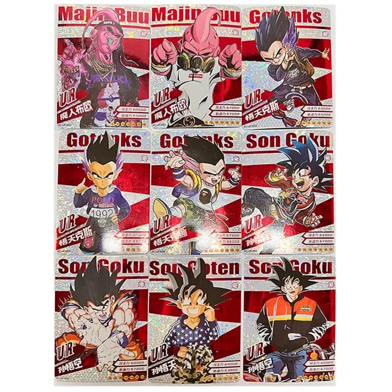 Dragon Ball Son Goku Gotenks Majin Buu Torankusu edizione commemorativa Ur Cards personaggi Anime collezioni di giochi regali di compleanno