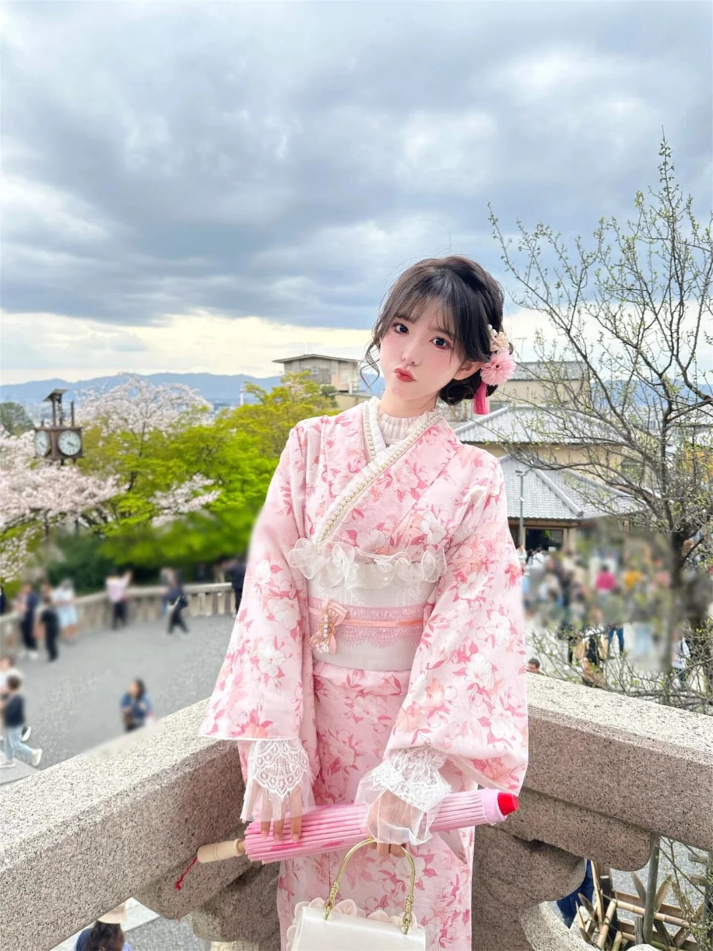 New Traditional Japanese Kimono Dress Photography Costume Improved Version Bathrobe Style Girls Clothing Polyester Fiber