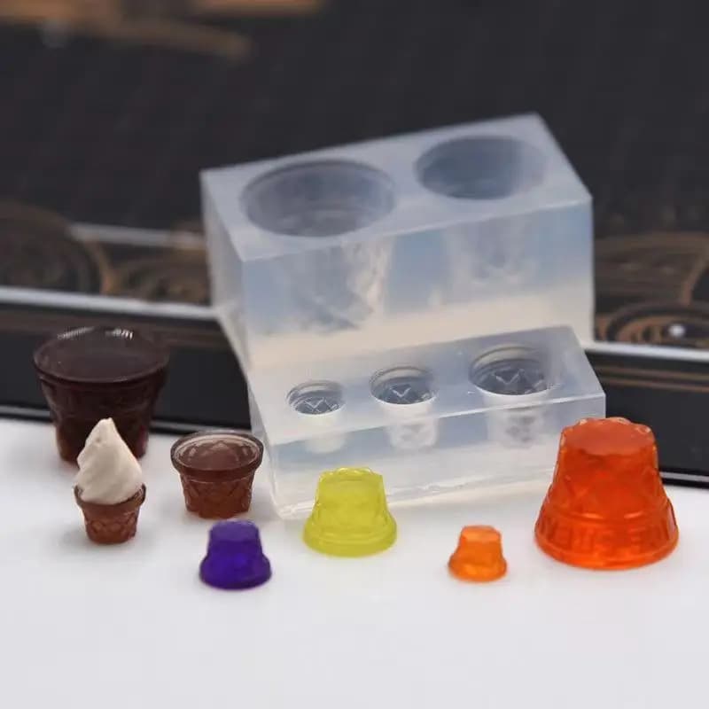 Mini stampi in silicone per gelato di diverse dimensioni, stampi fai da te per decorazione di esportazione di argilla e ceramica